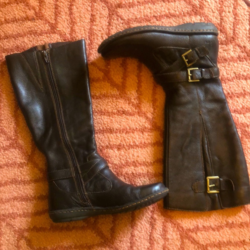 Boc tall leather boots - zip up very hood condition size 6.5